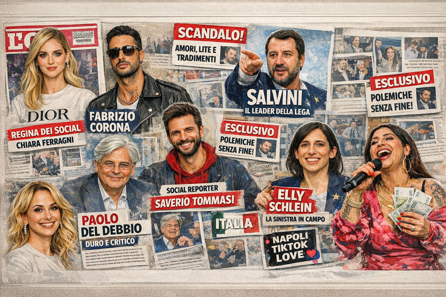 Quanto informano o quanto disinformano i personaggi qui sopra, scelti non a caso dall'intelligenza artificiale? Ai bilanci delle loro aziende e dei loro partiti l'ardua sentenza.